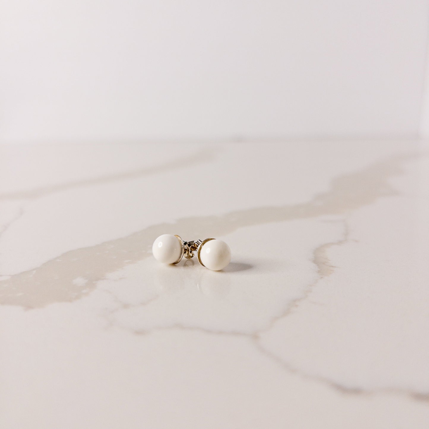 Bright White Breastmilk Earrings